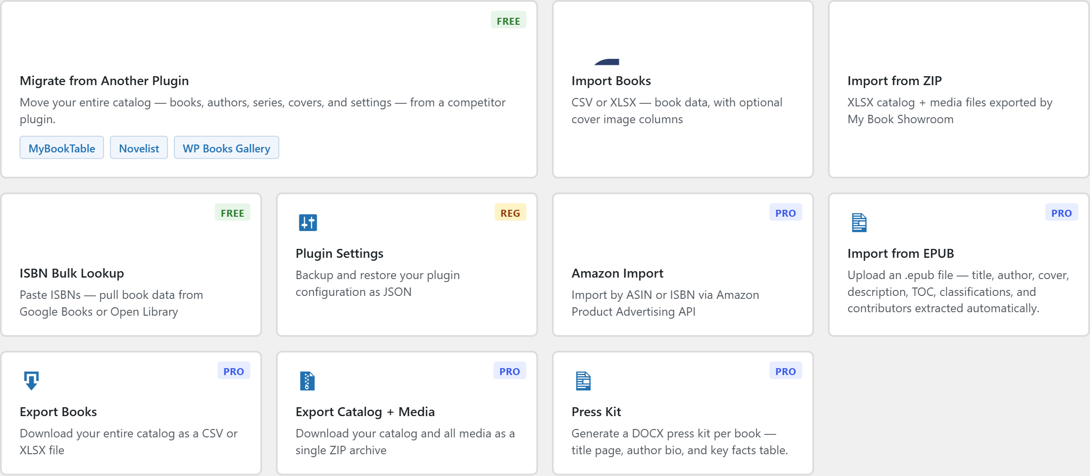 Import / Export tab with the Migrate from Another Plugin card highlighted